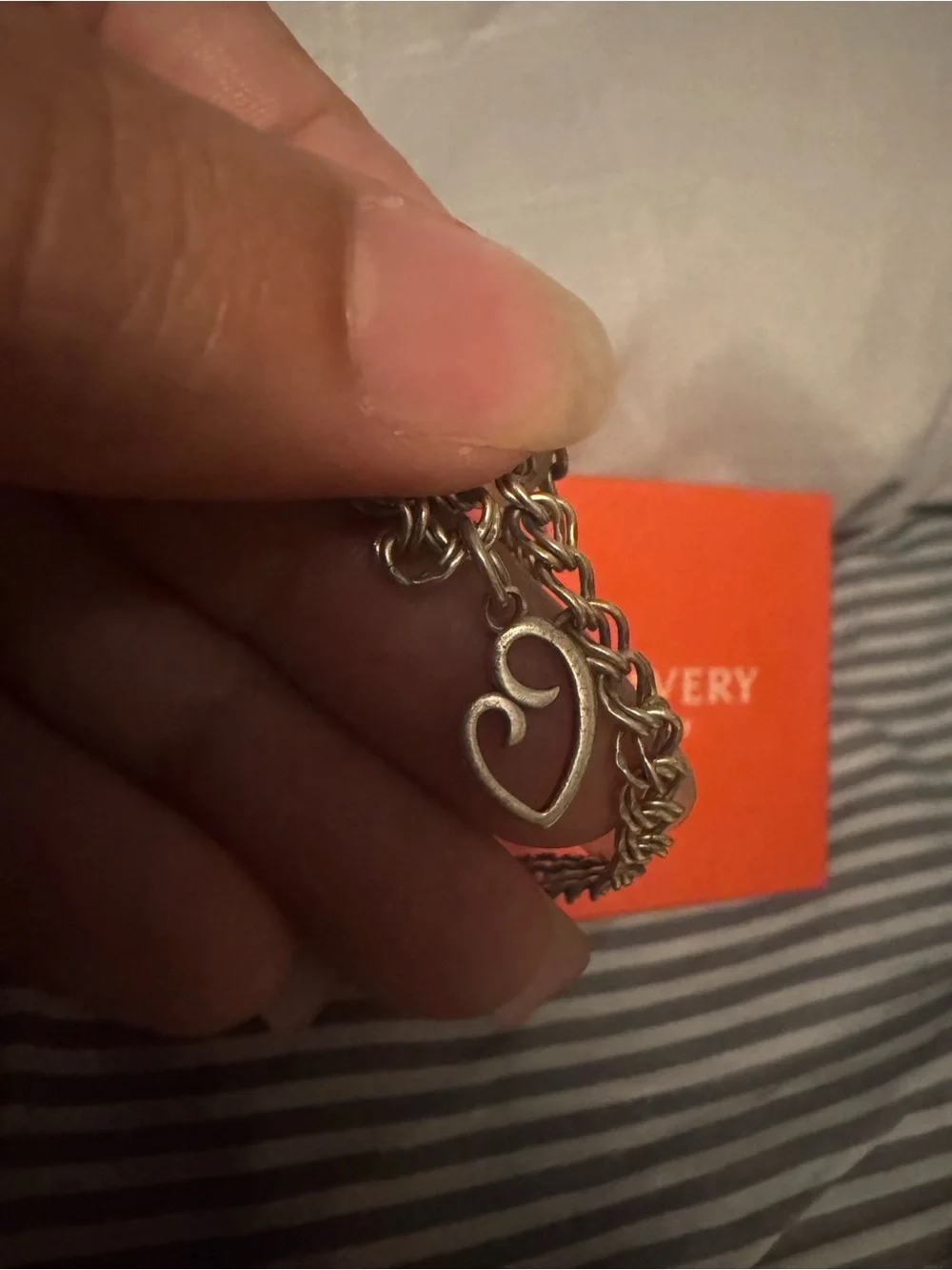 James Avery Silver Heart Charm Bracelet